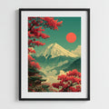 Vetta Sacra – Poster Monte Fuji e Pagoda tra le Nuvole
