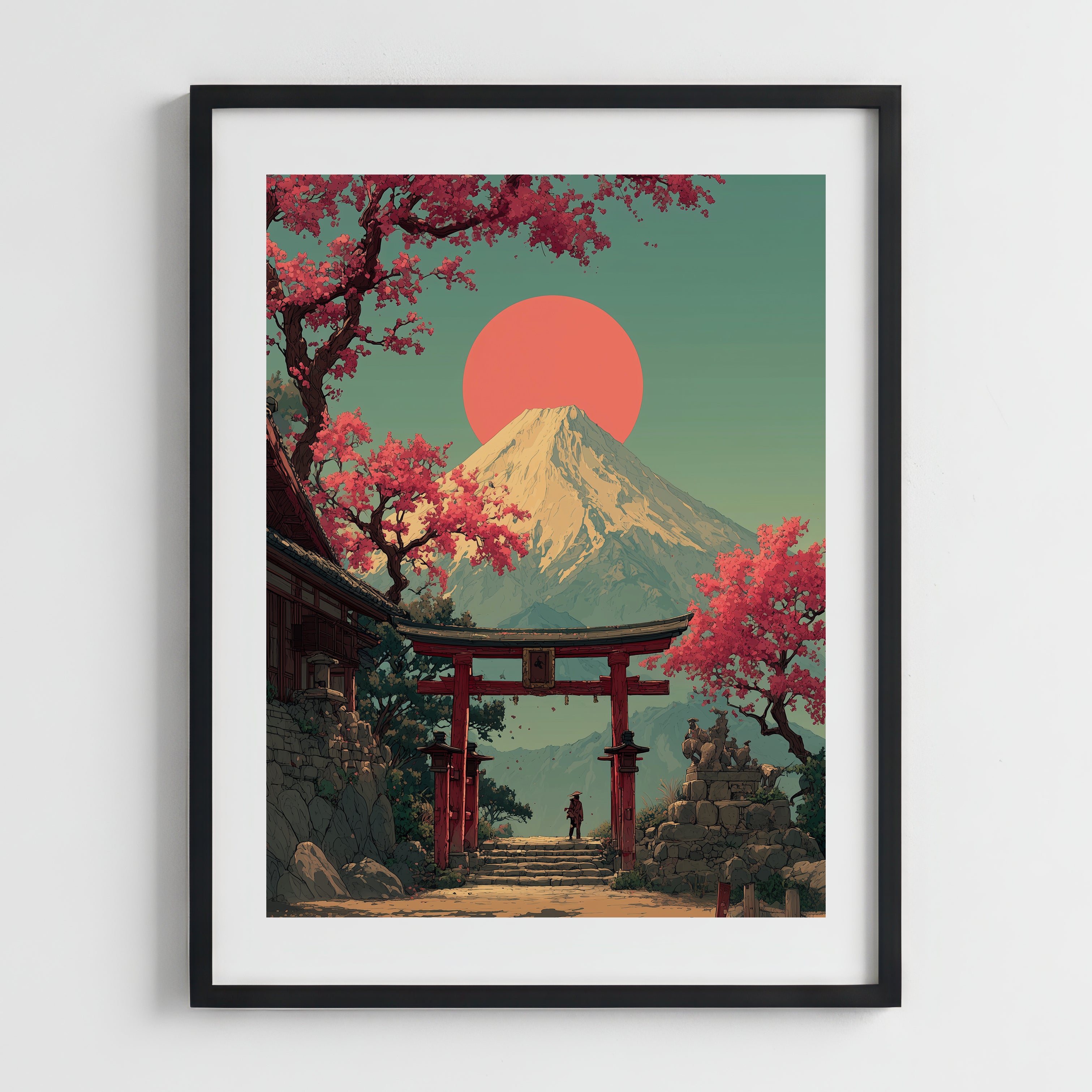 Anima del Giappone – Poster Artistico Monte Fuji e Sakura