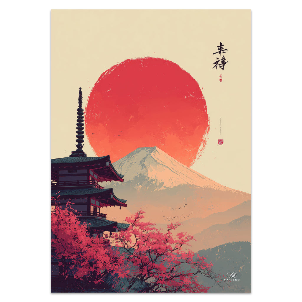 Il Cuore del Sol Levante (Fuji & Sakura Red Sun)